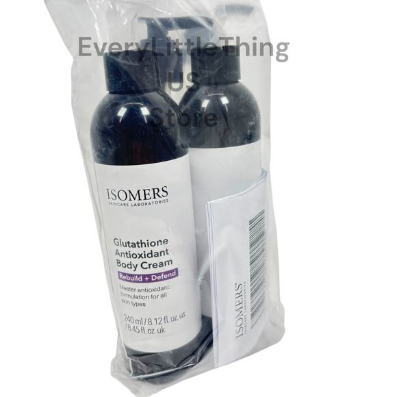 Lot 2 Isomers Glutathione Antioxidant Body Cream 240 ml 8.12 fl oz Skincare Lab - Picture 1 of 7